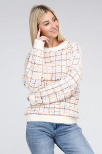 Textured Fancy Knit Sweater