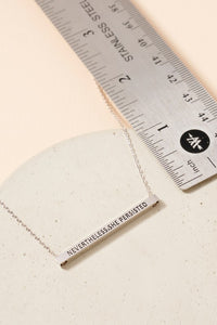 'She Persisted' Bar Charm Necklace