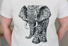 Henna Inspired Elephant Design Tee