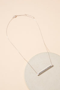 'She Persisted' Bar Charm Necklace