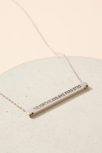 'She Persisted' Bar Charm Necklace